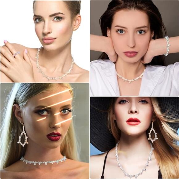 1280 Pcs Glass Beads Bulk Assorted Crystal Beads for Jewelry Making Faceted - Picture 5 of 7